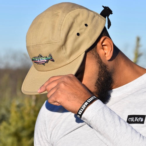 Grab one of our most popular MiLife jockey flat bill caps. This style is super durable, with a buckle in the back for a smooth look and adjusting strap for any head size. Perfect for any MiLife Michigan environment 
