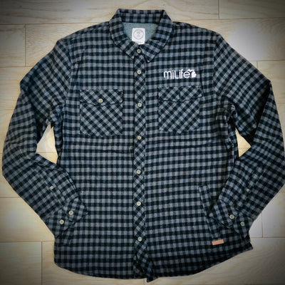 Shop MiLife Plaid button downs here in Michigan